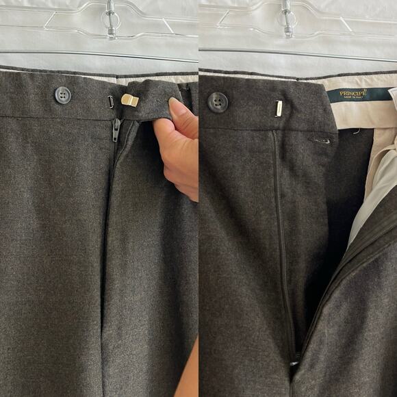 Principe Men's brown wool and cashmere blend, made in Italy, size 36, classic. - Picture 2 of 9